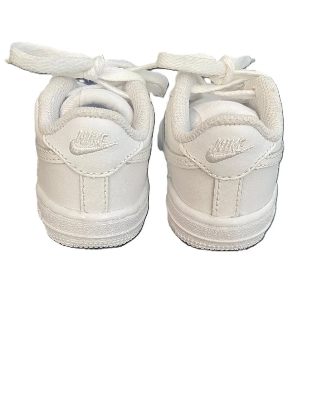 Nike Air Force 1 Low Triple White Sneakers Baby Toddler Unisex Shoes Size 4 New - Picture 3 of 6